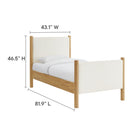 Modway - Maven Taille jumelle Boucle Tapis Lit de plateforme, Feather Oak-8