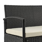 Manhattan Comfort - Ensemble de conversation moderne Noli pour patio, 4 personnes, avec table basse - noir et crème - ensemble de 4-Assemblage à domicile requis Tout le matériel inclus