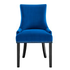 Modway - Marquis Performance Velvet Chaises de salle à manger Ensemble de 2 - Marine-8