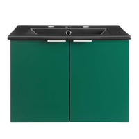 Modway - Maybelle 24" Vanité de salle de bain murale - Vert Noir-Vanité de salle de bain moderne