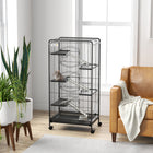PawHut - Cage à 6 niveaux pour lapin, cochon d’Inde, furet, rat, hamster - 24 po L x 17 po l x 52 po H-Gamelle et bouteille d'eau incluses pour les besoins quotidiens 