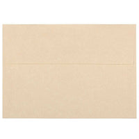 JAM Paper Enveloppes d'invitation parchemin A7 - 5,25 x 7,25 po - Marron recyclé - paquet de 50-Couleur : marron, Les enveloppes présentent une finition parchemin marbré pour une touche élégante