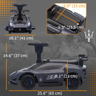 Qaba - Voiture électrique Maserati GT2 sous licence 6V - gris-Comprend un compartiment de rangement sous le siège pour les jouets et les accessoires 