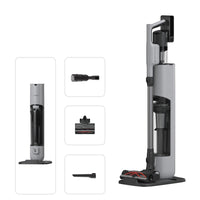 Tineco - Aspirateur à balai sans fil GO Station avec station de recharge et vidage automatique-Station de vidange, de stockage et de chargement automatique : Dites adieu aux vidanges fréquentes avec notre station intelligente qui conserve les débris jusqu'à 45 jours et se vide automatiquement en se chargeant. 