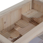 PawHut - Cage pour hamster 24 po, habitat à 2 niveaux pour petits animaux - bois naturel-Matériau : Bois de sapin 
