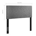 Modway - Taylor Tissu de lin rembourré Tête de lit complète / Queen, Gris clair-Tissu doux en tissu de lin