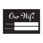 Cosco - Panneau intérieur réinscriptible pour mot de passe Wi-Fi - 6 po x 4 po - Noir et blanc-Ce panneau réinscriptible pour mot de passe WiFi offre un moyen pratique d’afficher clairement les informations réseau pour les invités et visiteurs