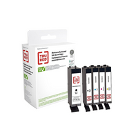 Staples - Cartouche d'encre 6432B011 Canon PGI-250XL/251 remise à neuf - rendement élevé noir - rendement standard noir, cyan, magenta, jaune - paquet de 5-Compatible avec: Canon PIXMA iP7220, iP8720, iX6820, MG5420, MG5422, MG5520, MG5522, MG6320, MG6420, MG7120, MX722, MX922 (PGI-250XL/CLI-251) 