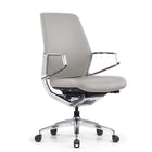 Decent Living - Chaise de bureau Nexten Pro, dossier haut, Blanc cassé-Structure en aluminium moulé robuste