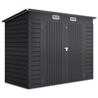 Outsunny - Abri de rangement extérieur 8 x 4 pi - gris-Sept colonnes de support avec poutres transversales et kit de fondation pour une stabilité renforcée
