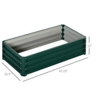 Outsunny - Jardin surélevé 4 pi x 2 pi x 1 pi - vert foncé-Conception extra profonde, parfaite pour les plantes à longues racines 