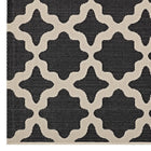 Modway - Cerelia Treillis marocains intérieurs et extérieurs Tapis de comédie 8 pi l x 10 pi L - Noir et beige-Polypropylène 100% doux