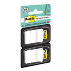 Post-it - Drapeaux 1 po x 1,7 po - Blanc - 50 Drapeaux/Distributeur - 2 Distributeurs/Paquet-Idéal pour marquer des documents sans y écrire