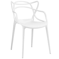 Modway - Entangled Restauration Fauteuil - Blanc-Chaise de salle à manger moderne