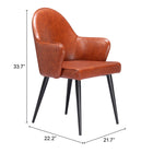Zuo - Silloth Chaise de salle à manger - Brun-Garantie limitée de 3 ans
