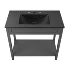 Modway - Altura 36" Vanette de salle de bain - Gris Noir-Construction en MDF et panneau de particules