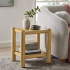 Modway - Arcus Rectangulaire à 2 niveaux Table d’appoint - Chêne-Étagère de rangement ouverte