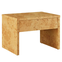 Modway - Hudson Bois de burl à 1 tiroir Table de chevet, Naturel-Table de chevet moderne