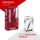 uni-ball - Stylos gel effaçables - 0,7 mm - Noir - paquet de 12-0.7mm Pointe Moyenne