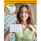 Huntkey - Parasurtenseur avec cordon détachable, 6 prises et 4 ports USB (2 USB-C, 2 USB-A) - blanc, paquet de 2-Les ports USB intégrés détectent vos appareils pour fournir la vitesse de charge optimale (Total 3,4 A), éliminant ainsi le besoin de blocs de charge supplémentaires pour votre téléphone ou votre tablette.
