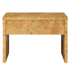 Modway - Hudson Bois de burl à 1 tiroir Table de chevet, Naturel-Assemblée requise