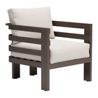 Zuo - Bal Harbor Fauteuil avec accoudoirs - Blanc-Assemblage requis