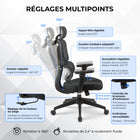 MotionGrey - Fauteuil de bureau ergonomique Mellow à dossier haut et accoudoirs réglables - Noir-7