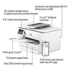 HP - Imprimante multifonction grand format HP OfficeJet Pro 9730 - blanc-Impression et numérisation grand format A3 avec couleurs P3 et connectivité sans fil avancée