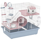 PawHut - Cage pour hamster et gerbille 19 po L x 13 po l x 17 po H - bleu-Une cage à trois niveaux avec des tubes amusants offre un espace et un divertissement sans fin 