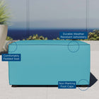 Modway - Saybrook Terrasse extérieure Rembourré Sofa-sectional ottoman in Turquoise-Coussins toutes saisons