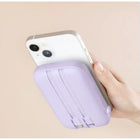 Shuji - Série True Colour 10 000 mAh Batterie externe portable - Violet-Les câbles intégrés Type-C et Lightning permettent une recharge rapide double câble jusqu’à 20 W et 22,5 W