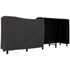 Outsunny - Porte-bûches 8 pi avec housse- support de rangement pour bois- noir-Structure en acier avec revêtement en poudre pour une durabilité accrue 