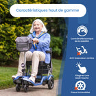 Journey - So Lite Scooter électrique pliant - bleu-Ne pèse que 40,8 lb sans la batterie pour un transport et une manipulation plus faciles