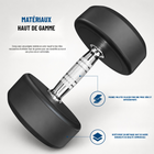 MotionGrey - Haltère  à poids fixe pour l’entraînement musculaire à domicile - 60 lb-Conception à poids fixe ne nécessitant ni disques ni réglage entre les exercices