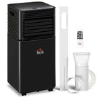 HOMCOM - Climatiseur silencieux 10 000 BTU avec télécommande - noir-10 000 BTU refroidit instantanément, convient pour 258-441 pi² 