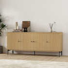 Manhattan Comfort - Magnolia 70,9 po Buffet Moderne - Chêne Naturel-Comprend 4 étagères réglables avec 8 compartiments