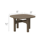 Modway - Saratoga Square Terrasse extérieure Bois de teck Table d’appoint - Gris vieilli-Table carrée arrondie à lattes