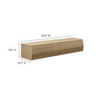 Modway - Vaughn 64 po Meuble TV mural, Frêne-Finition stratifiée
