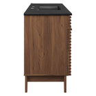 Modway - Render 48" Vanité de salle de bain à un seul lavabo - Noir noyer-Tiroirs à extension complète