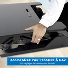 Mount-It! - Convertisseur de bureau debout de 36 po de largeur avec vérin à gaz, noir-Dimensions (plateau pour clavier) : 26,9 po x 9,1 po