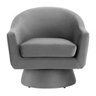 Modway - Astral Performance Velvet Tissu et bois Chaise pivotante - Gris-7