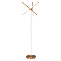 Zuo - Lampe sur pied Garza - Laiton-Fonctionne avec un gradateur (gradateur non inclus)