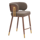Zuo - Brew Tabouret de comptoir - Brun/Noyer-Support d’accoudoirs