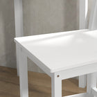 HOMCOM - Tabourets de bar hauteur comptoir avec dossier et repose-pieds - blanc - paquet de 2-Surface peinte résistante à l’eau et facile à nettoyer 
