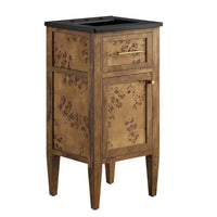 Modway - Elysian 18" Vanette de salle de bain - Noir brun-Vanité de salle de bain moderne