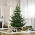 HOMCOM - Arbre de Noël artificiel 6' avec design à charnière-Certaines branches sont moulées à partir de vraies branches pour un style d'arbre réaliste et sans besoin d'être modelées 