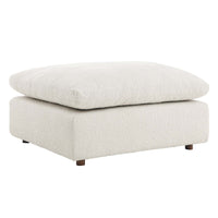 Modway - Commix Boucle rempli de duvet et trop rempli Tissu Ottoman - Ivoire-Ottoman moderne contemporain