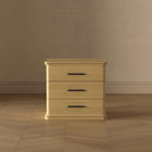 Manhattan Comfort - Table de nuit traditionnelle Clifford à 3 tiroirs - Chêne naturel-Garantie limitée du fabricant de 30 jours