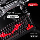 Cybeart - Nighthawk 75 Clavier De Jeu Sans Fil Rgb Tkl Trimode - The Batman-Interrupteurs Cybeart MK II Gen 1 pré-lubrifiés avec une course d’activation de 1,5 mm et une durabilité de 60 millions de frappes pour une précision rapide. La technologie N-Key Rollover complète avec anti-ghosting à 100 % garantit l’enregistrement précis de chaque frappe