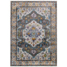Modway - Success Médaillon vintage floral vieilli Anisah Tapis 4 pi l x 6 pi L - Gris ivoire Jaune Orange-Tapis d’espace à médaillons vintage floraux vintage vieillis